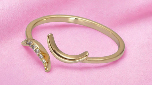 Double Crescent Moon Ring